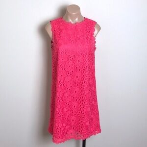 Kate Spade Lace Shift Dress Pink Eyelet Floral